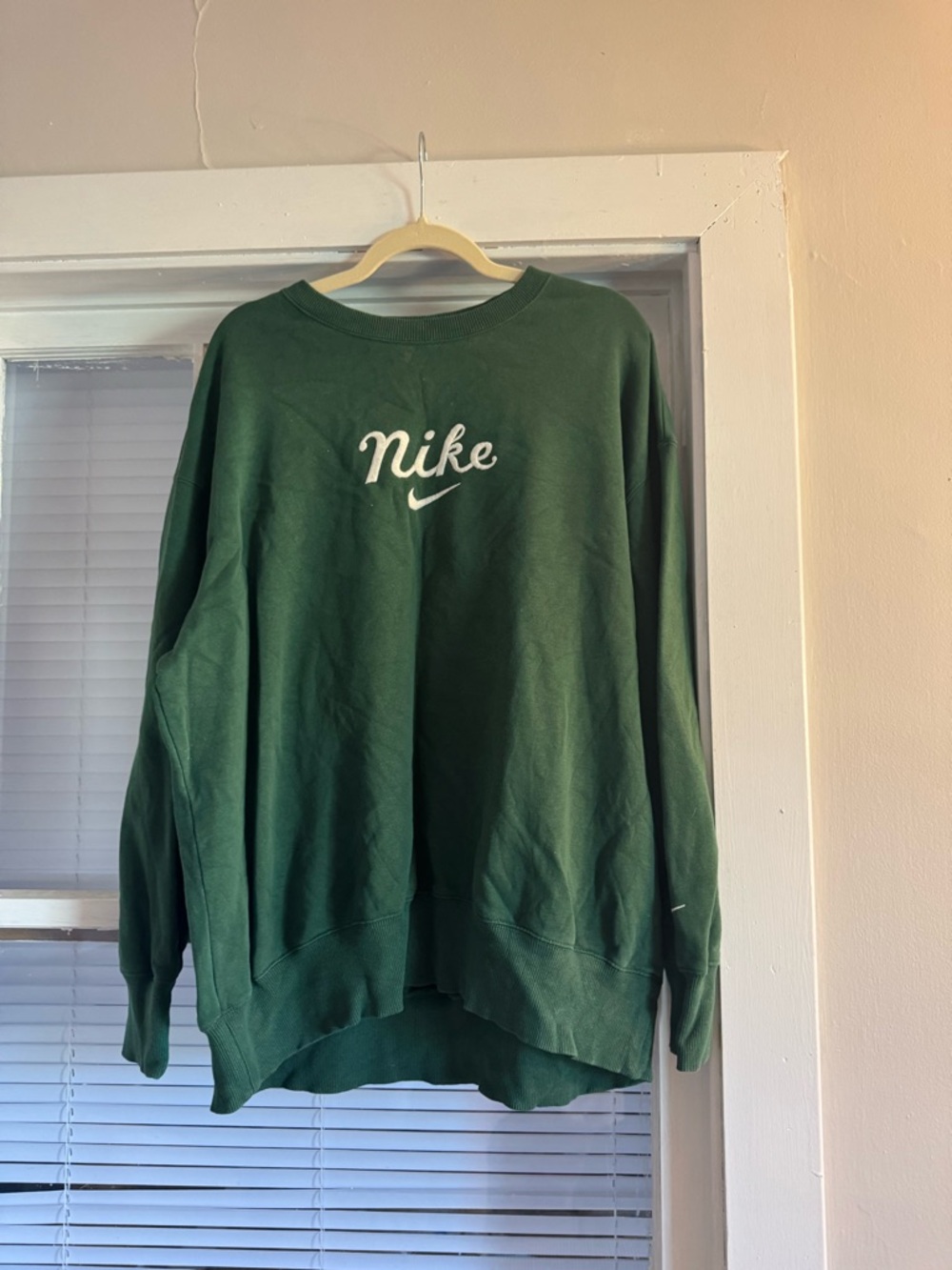 Nike Green Logo Crewneck Sweater